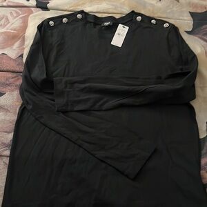 NWT Express rhinestone accent button top